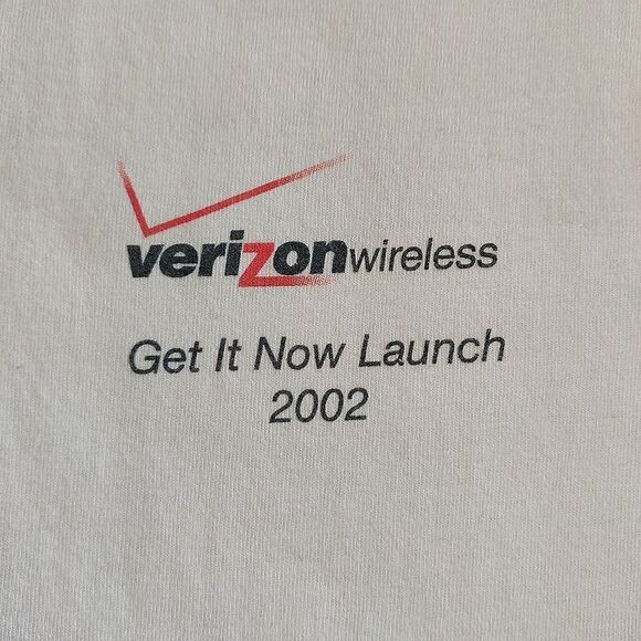 Vintage 2002 Verizon "do you get it now?" white company tee L - Picture 3 of 9